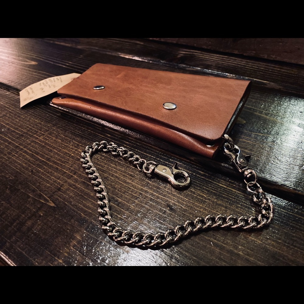 Mens Leather Biker Chain Wallet